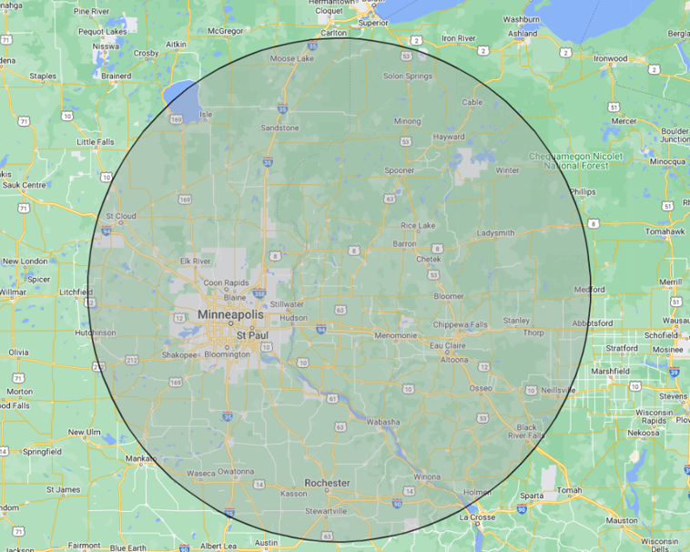 Delivery Map 100 Mile Radius_5_4